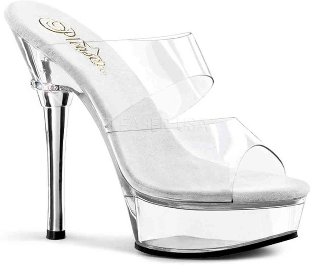 EU 35 = US 5 | ALLURE-602 | **5 1/2 Heel 1 1/2 PF Chrome Heel Sandal